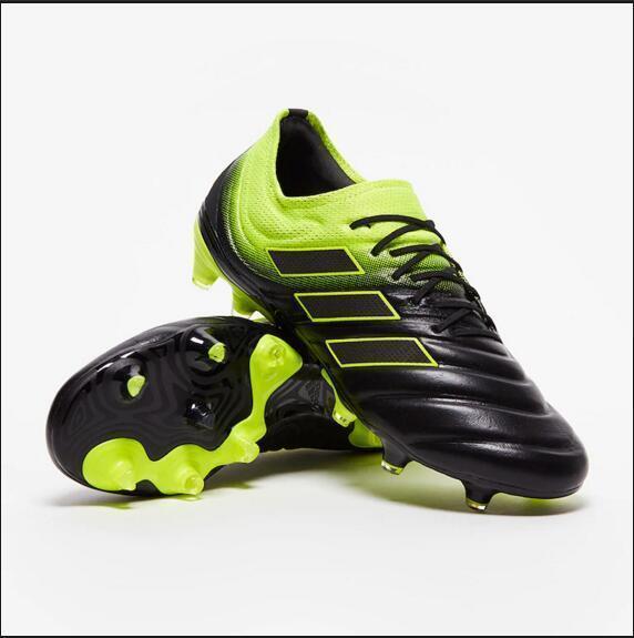 Adidas Copa 19.1 FG Black Yellow Green - TraShoes