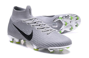 Nike Mercurial Superfly VI Elite FG Silver Black High Cut - TraShoes