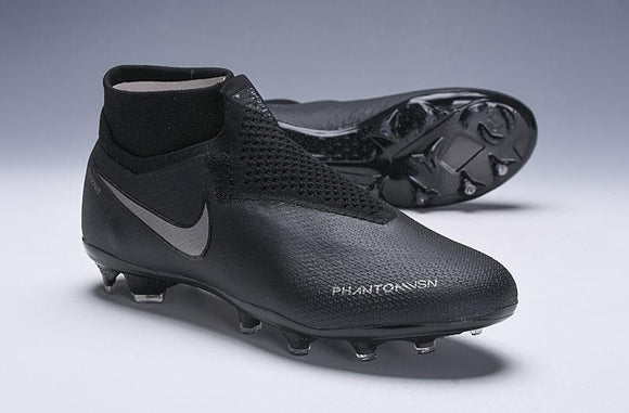 Nike Phantom VSN Elite DF FG Black SIlver - TraShoes