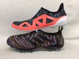 Adidas Glitch Skin 17 FG Soccer Shoes Black Fluorescent Red White - TraShoes