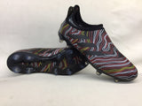 Adidas Glitch Skin 17 FG Soccer Shoes Black Fluorescent Red White - TraShoes