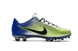 Nike Mercurial Vapor XI FG Soccer Cleats Silver Grey Blue Black - TraShoes