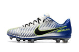 Nike Mercurial Vapor XI FG Soccer Cleats Silver Grey Blue Black - TraShoes