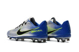 Nike Mercurial Vapor XI FG Soccer Cleats Silver Grey Blue Black - TraShoes