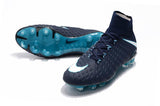 Nike Hypervenom Phantom III DF FG Soccer Cleats Navy Blue White - TraShoes
