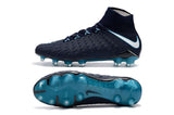 Nike Hypervenom Phantom III DF FG Soccer Cleats Navy Blue White - TraShoes