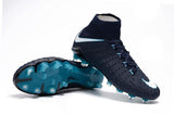 Nike Hypervenom Phantom III DF FG Soccer Cleats Navy Blue White - TraShoes