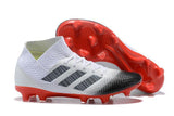 adidas Nemeziz 18.1 FG White Black Red - TraShoes