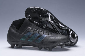 ADIDAS NEMEZIZ MESSI 18+ FIRM GROUND CLEATS BLACK ALL BLACK - TraShoes