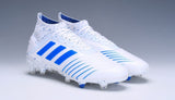 Adidas Predator 19.1 FG White Blue - TraShoes