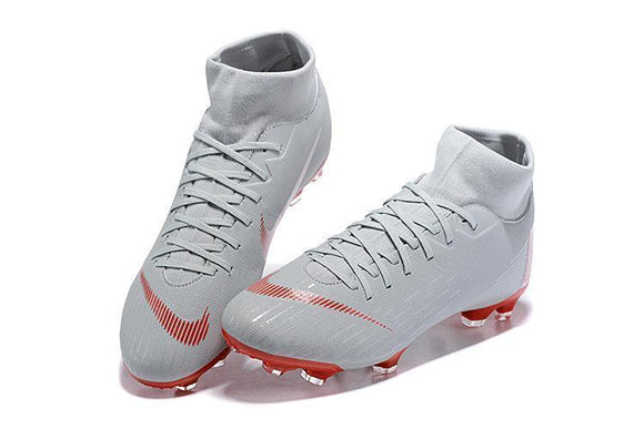 NIKE Mercurial Superfly VI 360 Elite FG Grey Red - TraShoes