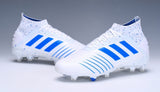 Adidas Predator 19.1 FG White Blue - TraShoes