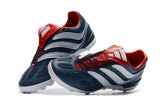 Adidas Predator Precision Turf Soccer Cleats Blue Grey White Red - TraShoes