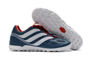 Adidas Predator Precision Turf Soccer Cleats Blue Grey White Red - TraShoes