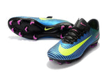 Nike Mercurial Vapor XI FG Soccer Cleats Blue Green Yellow - TraShoes