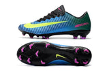 Nike Mercurial Vapor XI FG Soccer Cleats Blue Green Yellow - TraShoes