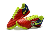 Nike TiempoX Ligera IV Barcelona IC Soccer Shoes Red Fluorescent Green - TraShoes