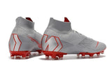 NIKE Mercurial Superfly VI 360 Elite AG High Cut Silver Red - TraShoes