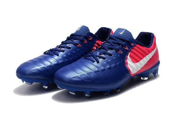 Nike Tiempo Legend VII FG Soccer Cleats Blue Pink White - TraShoes