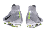 Nike Mercurial Superfly VI Elite FG Silver Black High Cut - TraShoes