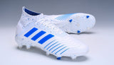 Adidas Predator 19.1 FG White Blue - TraShoes