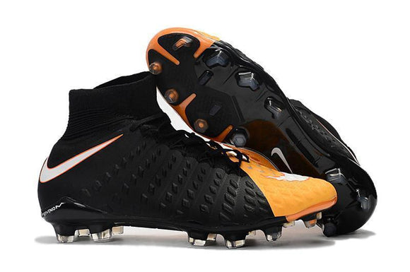 Nike Hypervenom Phantom III DF FG Soccer Cleats Black Laser Orange - TraShoes