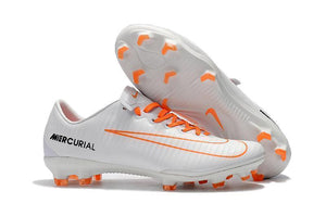 Nike Mercurial Vapor XI FG Soccer Cleats White Orange Black - TraShoes