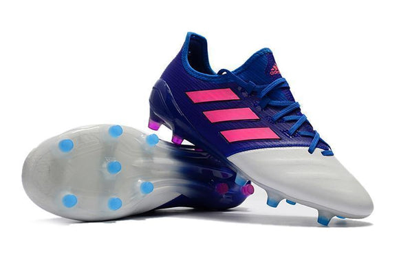 Adidas ACE 17.1 Primeknit Soccer Cleats Blue Pink White - TraShoes