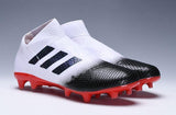 adidas Nemeziz 18+ FG White Black Red - TraShoes