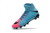 Nike Hypervenom Phantom III DF FG Soccer Cleats Blue Pink Black - TraShoes