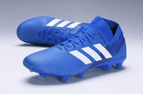 ADIDAS NEMEZIZ MESSI 18.1 FIRM GROUND CLEATS BLUE WHITE - TraShoes