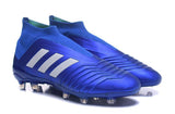 Adidas Predator 18+ FG Soccer Cleats Royal Blue White - TraShoes