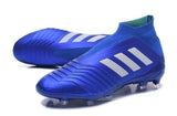 Adidas Predator 18+ FG Soccer Cleats Royal Blue White - TraShoes