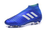 Adidas Predator 18+ FG Soccer Cleats Royal Blue White - TraShoes