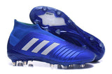 Adidas Predator 18+ FG Soccer Cleats Royal Blue White - TraShoes