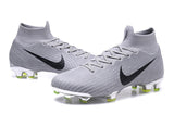 Nike Mercurial Superfly VI Elite FG Silver Black High Cut - TraShoes