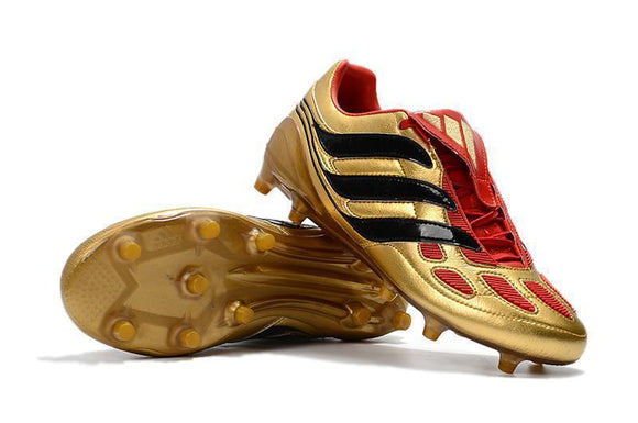 Adidas Predator Precision FG Soccer Cleats Golden Red Black - TraShoes