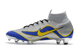 NIKE Mercurial Superfly VI 360 Elite FG Silver Blue Yellow Lining - TraShoes