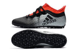 Adidas X Tango 16.1 Turf Soccer Cleats Grey Black Solar Red - TraShoes