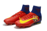 Nike Mercurial Superfly V Barcelona FG Soccer Cleats Red Blue Yellow - TraShoes