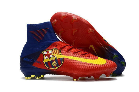 Nike Mercurial Superfly V Barcelona FG Soccer Cleats Red Blue Yellow - TraShoes