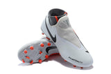 Nike Phantom Vision Elite DF FG Soccer Cleats White Orange Black - TraShoes