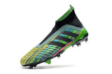 Adidas Predator 18+ FG Soccer Cleats Green Black Blue Yellow - TraShoes