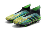 Adidas Predator 18+ FG Soccer Cleats Green Black Blue Yellow - TraShoes