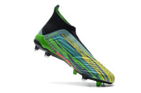 Adidas Predator 18+ FG Soccer Cleats Green Black Blue Yellow - TraShoes