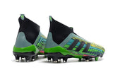 Adidas Predator 18+ FG Soccer Cleats Green Black Blue Yellow - TraShoes