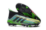 Adidas Predator 18+ FG Soccer Cleats Green Black Blue Yellow - TraShoes