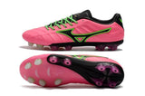 Mizuno Rebula V1 FG Soccer Cleats Pink Black Green - TraShoes