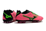 Mizuno Rebula V1 FG Soccer Cleats Pink Black Green - TraShoes