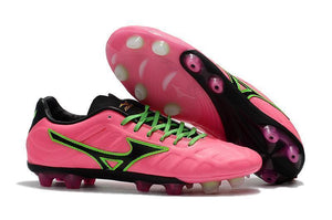 Mizuno Rebula V1 FG Soccer Cleats Pink Black Green - TraShoes